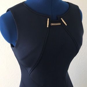 Navy Blue Fit and Flare dress